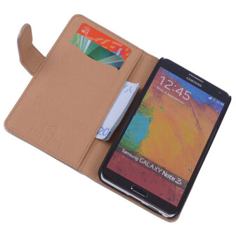 PU Leder Goud Samsung Galaxy Note 3 Neo Book/Wallet Case/Cover Hoesje