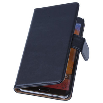 PU Leder Zwart Hoesje voor Samsung Galaxy Note 3 Neo Book/Wallet Case/Cover