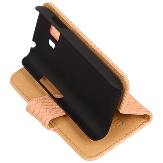 BC Slang Pink Hoesje voor Samsung Galaxy Young 2 Bookcase Cover