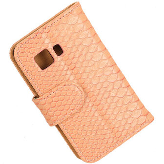 BC Slang Pink Hoesje voor Samsung Galaxy Young 2 Bookcase Cover
