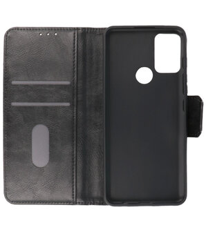 Portemonnee Wallet Case Hoesje voor Motorola Moto G50 - Zwart