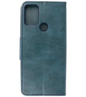 Portemonnee Wallet Case Hoesje voor Motorola Moto G50 - Blauw