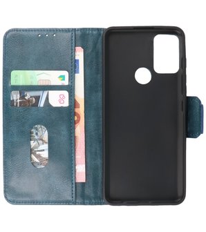 Portemonnee Wallet Case Hoesje voor Motorola Moto G50 - Blauw