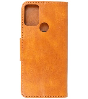 Portemonnee Wallet Case Hoesje voor Motorola Moto G50 - Bruin