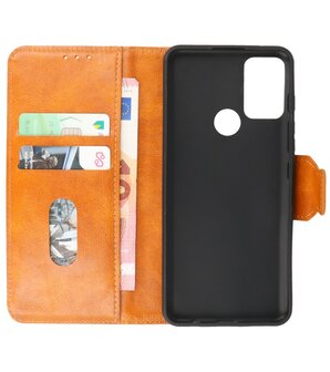 Portemonnee Wallet Case Hoesje voor Motorola Moto G50 - Bruin