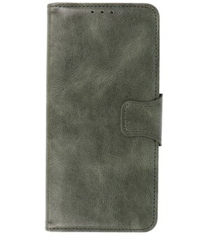 Portemonnee Wallet Case Hoesje voor Motorola Moto G50 - Donker Groen