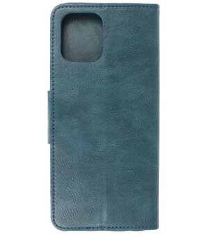 Portemonnee Wallet Case Hoesje voor Motorola Moto G100 - Blauw