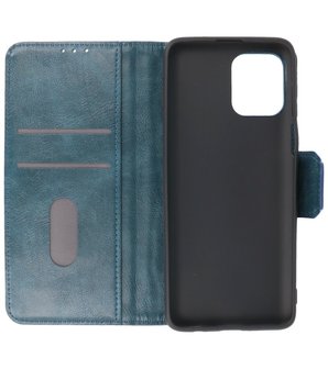 Portemonnee Wallet Case Hoesje voor Motorola Moto G100 - Blauw