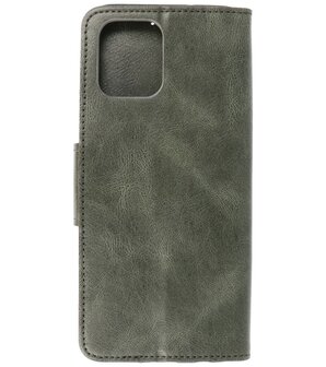 Portemonnee Wallet Case Hoesje voor Motorola Moto G100 - Donker Groen