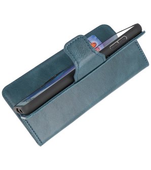 Portemonnee Wallet Case Hoesje voor Motorola Moto G100 - Blauw