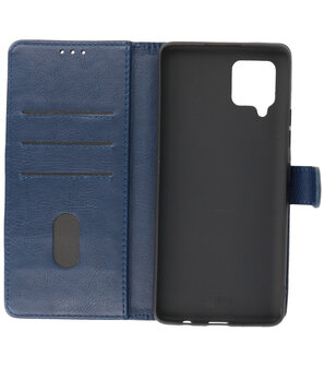 Booktype Wallet Case Telefoonhoesje voor Samsung Galaxy A42 5G - Navy