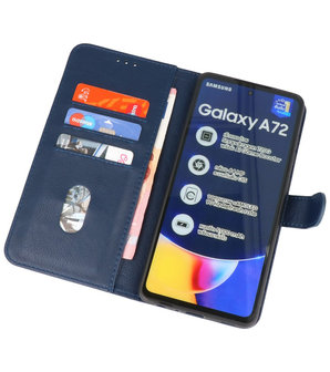 Booktype Wallet Case Telefoonhoesje voor Samsung Galaxy A72 5G - Navy