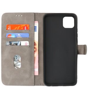 Booktype Wallet Case Telefoonhoesje voor Samsung Galaxy A22 5G - Grijs