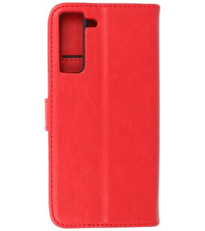 Booktype Wallet Case Telefoonhoesje voor Samsung Galaxy S21 FE - Rood