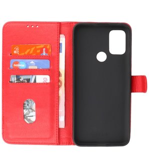 Booktype Wallet Case Telefoonhoesje voor Motorola Moto G30 - Rood