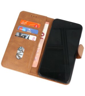 Booktype Wallet Case Telefoonhoesje voor Motorola Moto G30 - Bruin