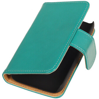 PU Leder Groen Hoesje voor Samsung Galaxy Young 2 Book/Wallet Case/Cover