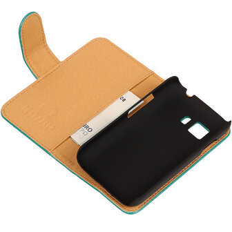 PU Leder Groen Hoesje voor Samsung Galaxy Young 2 Book/Wallet Case/Cover