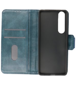 Portemonnee Wallet Case Hoesje voor Sony Xperia 1 III Blauw