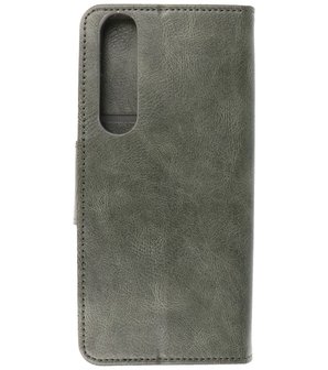 Portemonnee Wallet Case Hoesje voor Sony Xperia 1 III Donker Groen