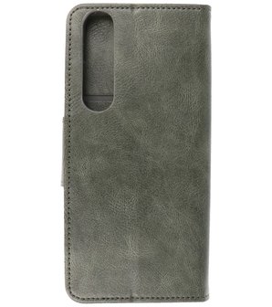 Portemonnee Wallet Case Hoesje voor Sony Xperia 1 III Donker Groen