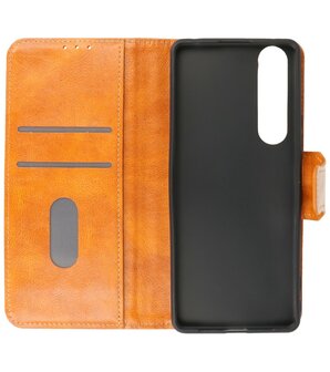Portemonnee Wallet Case Hoesje voor Sony Xperia 1 III Bruin
