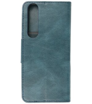 Portemonnee Wallet Case Hoesje voor Sony Xperia 5 III Blauw