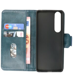 Portemonnee Wallet Case Hoesje voor Sony Xperia 5 III Blauw