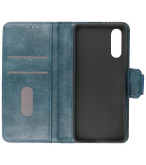 Portemonnee Wallet Case Hoesje voor Sony Xperia 10 III Blauw