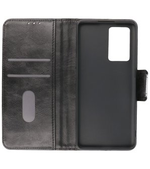 Portemonnee Wallet Case Hoesje voor Oppr Reno 6 Pro Plus 5G Zwart