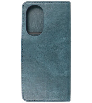 Portemonnee Wallet Case Hoesje voor Honor 50 Pro Blauw