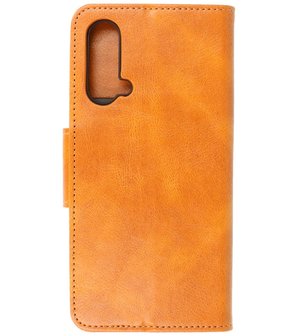 Portemonnee Wallet Case Hoesje voor OnePlus Nord CE Bruin