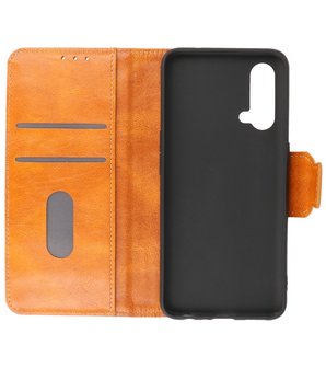 Portemonnee Wallet Case Hoesje voor OnePlus Nord CE Bruin