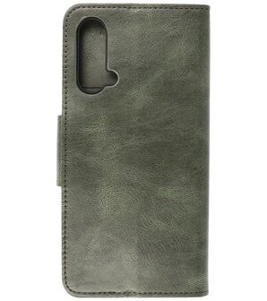 Portemonnee Wallet Case Hoesje voor OnePlus Nord CE Donker Groen