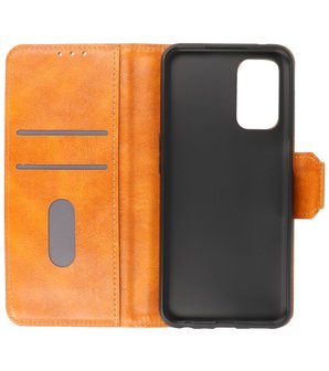 Portemonnee Wallet Case Hoesje voor OnePlus Nord N200 Bruin