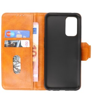 Portemonnee Wallet Case Hoesje voor OnePlus Nord N200 Bruin