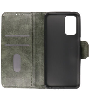 Portemonnee Wallet Case Hoesje voor OnePlus Nord N200 Donker Groen