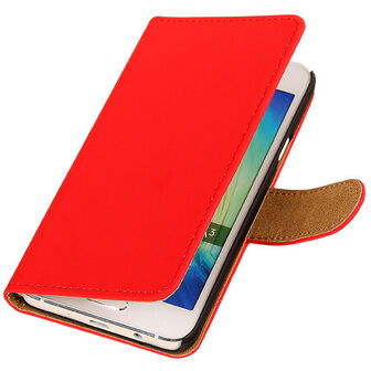 Effen Rood Hoesje voor Samsung Galaxy A3 2015 Book/Wallet Case/Cover