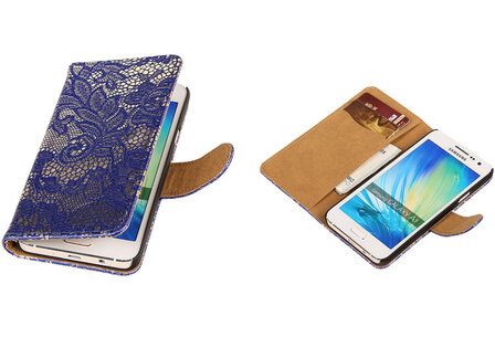 Lace Blauw Samsung Galaxy A3 Book/Wallet Case/Cover Hoesje