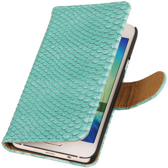  Turquiose Slang Samsung Galaxy A3 2015 Hoesje Book/Wallet Case/Cover