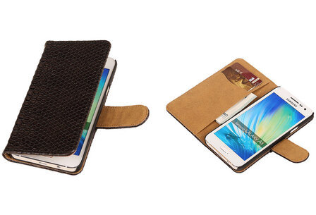 Zwart Slang Samsung Galaxy A3 Book/Wallet Case/Cover