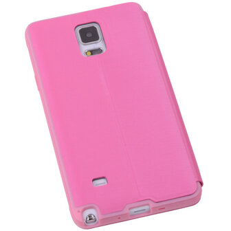 View Cover Pink Hoesje voor Samsung Galaxy Note 4 TPU Book-Style