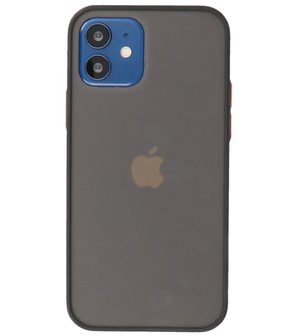 Kleurcombinatie Hard Case Hoesje voor iPhone 12 Mini Zwart