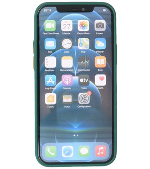 Kleurcombinatie Hard Case Hoesje voor iPhone 12 Mini Donker Groen