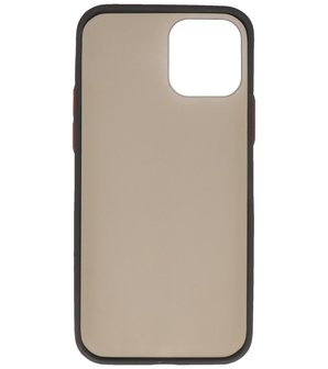 Kleurcombinatie Hard Case Hoesje voor iPhone 12 - 12 Pro Zwart