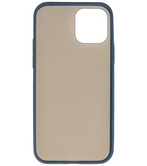 Kleurcombinatie Hard Case Hoesje voor iPhone 12 - 12 Pro Blauw