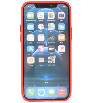 Kleurcombinatie Hard Case Hoesje voor iPhone 12 - 12 Pro Rood