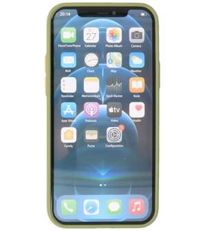 Kleurcombinatie Hard Case Hoesje voor iPhone 12 - 12 Pro Groen