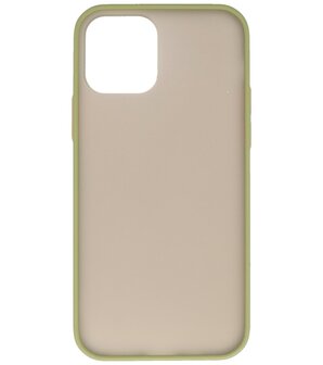 Kleurcombinatie Hard Case Hoesje voor iPhone 12 - 12 Pro Groen
