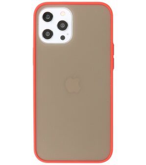 Kleurcombinatie Hard Case Hoesje voor iPhone 12 Pro Max Rood